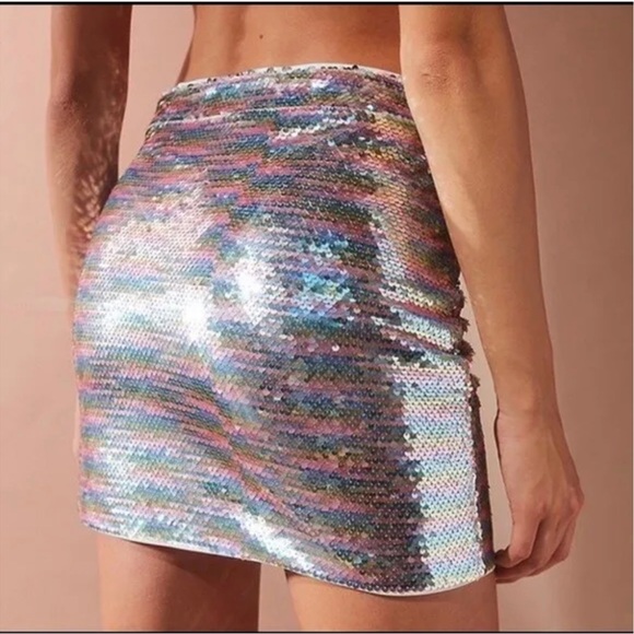 Urban outfitters rainbow sequins skirt size XS - Picture 1 of 4